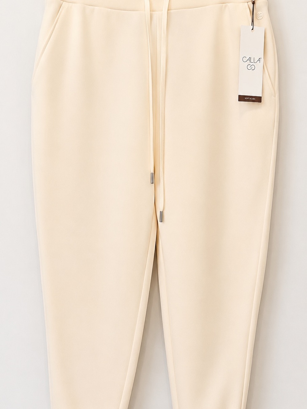 CALIA Soft Scuba Sweatpants Light Cream